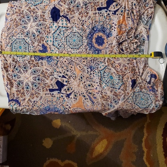 EUC Rose & Thyme Split Neck Cottony Blouse Bishop Sleeve Boho Tunic 1X - Picture 5 of 16